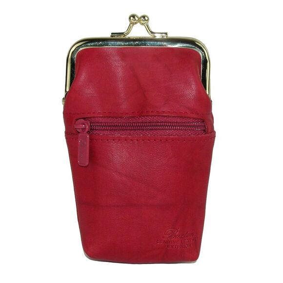 Buxton Women's Leather Framed Cigarette Case Wallet with Floral Emboss - Picture 3 of 3